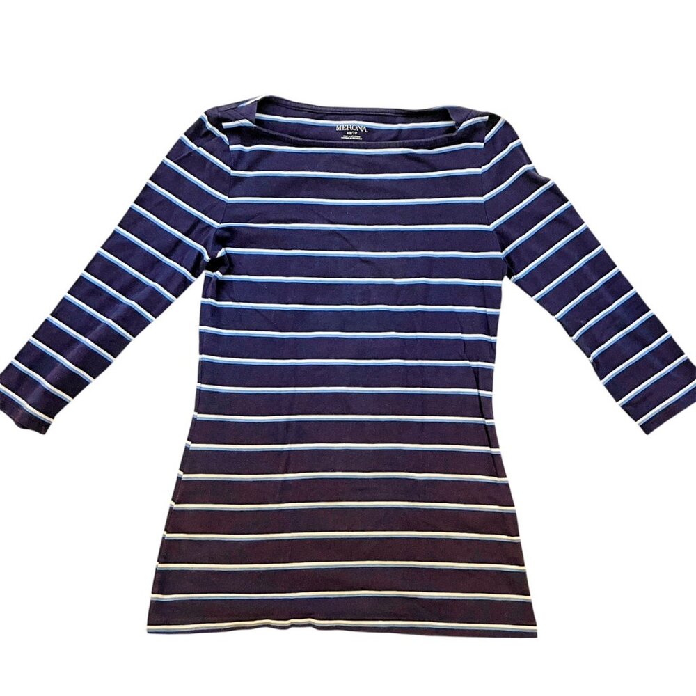 MERONA Striped 3/4 sleeve top XX